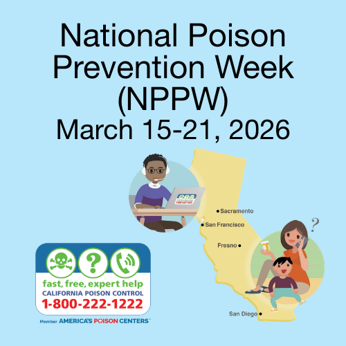 Promotional image for National Poison Prevention Week from March 15-21, 2026.